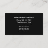 Automatisch mechanisch thema visitekaartje (Achterkant)