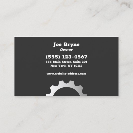 Automatisch mechanisch visitekaartje (Achterkant)