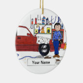 Automatisch mechanisme - Vrouw Keramisch Ornament (Rechts)