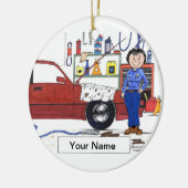 Automatisch mechanisme - Vrouw Keramisch Ornament (Links)