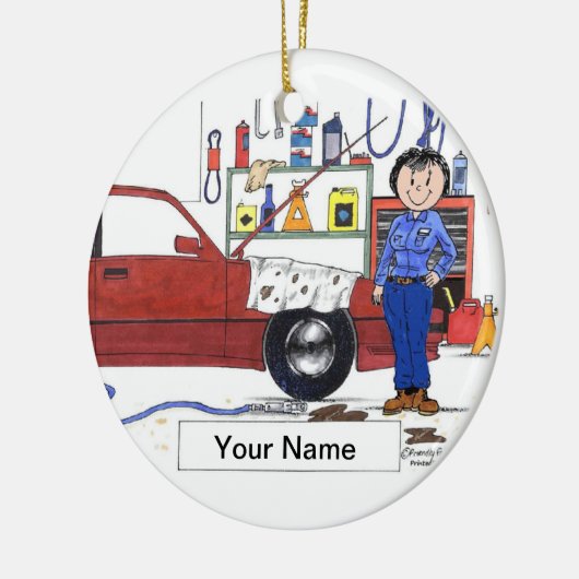 Automatisch mechanisme - Vrouw Keramisch Ornament (Links)