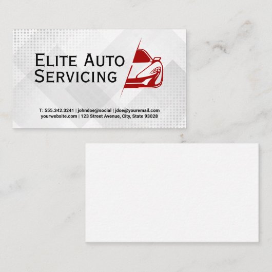 Automatisch onderhoud | Technicus Auto-onderdelen Visitekaartje (Voorkant / Achterkant)