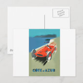  automatisch racen briefkaart (Voorkant / Achterkant)
