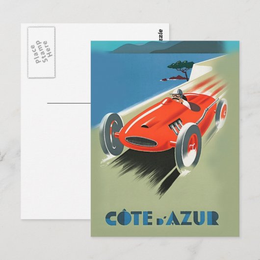 automatisch racen briefkaart (Voorkant / Achterkant)