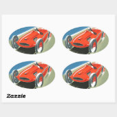 automatisch racen ovale sticker (Vel)