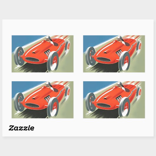  automatisch racen rechthoekige sticker (Vel)