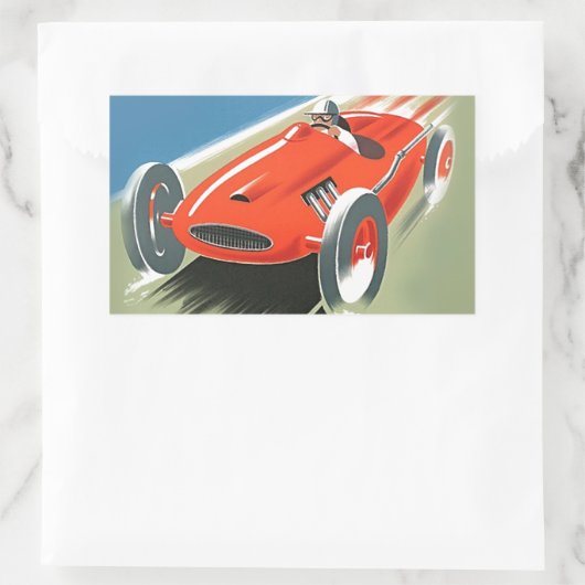 automatisch racen rechthoekige sticker (Tas)