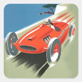  automatisch racen vierkante sticker (Voorkant)