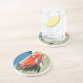 automatisch racen zandsteen onderzetter (Zijkant)