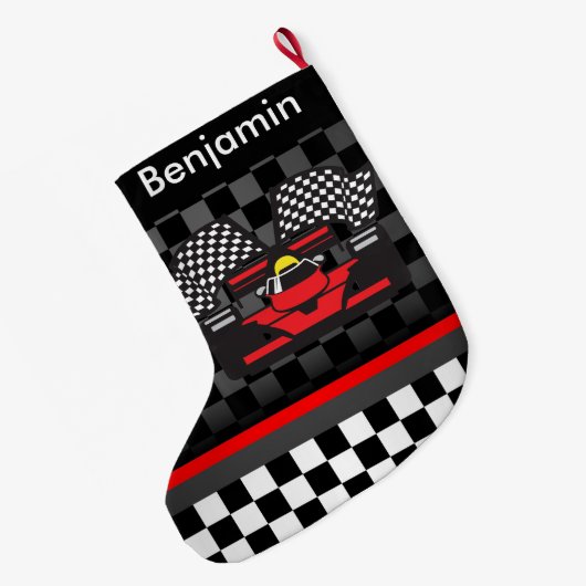 Automatisch racistisch ontwerp met grote kerstinsl grote kerstsok (Achterkant (Hangend))