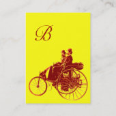 AUTOMATISCH REPARAAT AUTOMOTIEF MONOGRAM geel Visitekaartje (Achterkant)