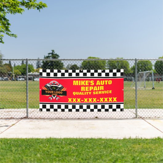 Automatisch repareren aanpassen Winkel met uw Logo Spandoek (Insitu)