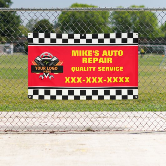 Automatisch repareren aanpassen Winkel met uw Logo Spandoek (Insitu)