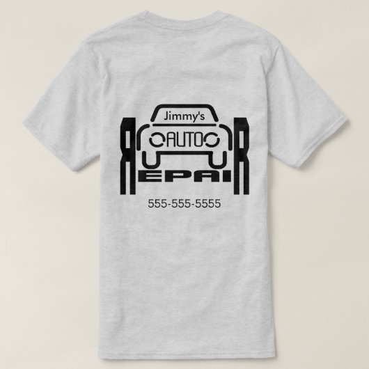 Automatisch repareren | Gepersonaliseerd T-shirt (Design achterkant)