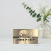 Automatisch repareren | Metalen achtergrond Visitekaartje (Staand voorkant)