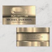 Automatisch repareren | Metalen achtergrond Visitekaartje (Voorkant / Achterkant)