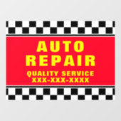 Automatisch repareren van gecheckte vlaggenbanner raamsticker (Vel)