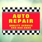 Automatisch repareren van gecheckte vlaggenbanner raamsticker (Vel 3)