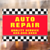 Automatisch repareren van gecheckte vlaggenbanner raamsticker (Vel 2)