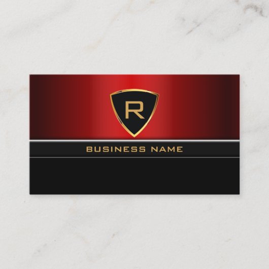 Automatisch repareren van Royal Gold Shield Red Me Visitekaartje (Voorkant)