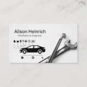 Automatisch servicesdiagram | Wrenches | Mechanisc Visitekaartje (Voorkant)