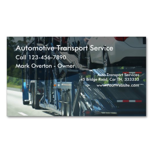 Automatisch vervoer magnetisch visitekaartje (Voorkant)