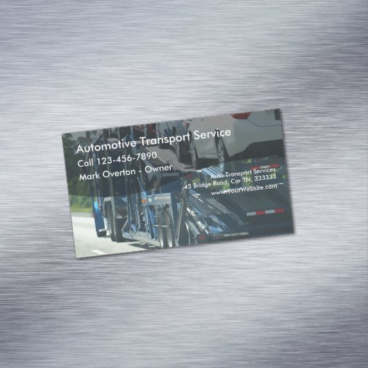 Automatisch vervoer magnetisch visitekaartje (Voorbeeld)