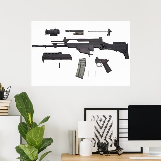 Automatisch wapen G36 Poster (Thuiskantoor)