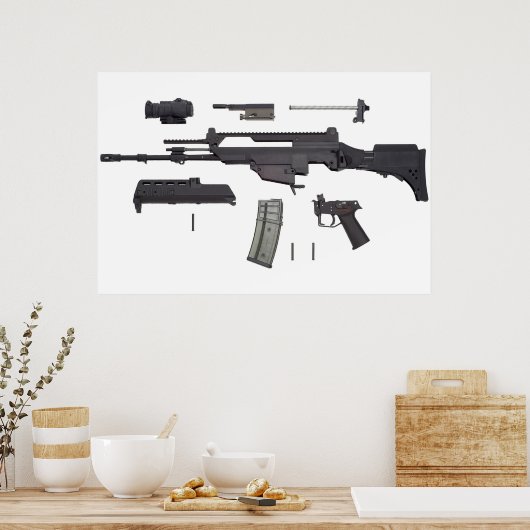 Automatisch wapen G36 Poster (Keuken)