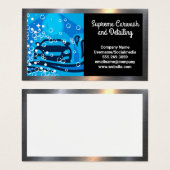 Automatisch wassen | Zeepbellen Visitekaartje (Voorkant /achterkant)