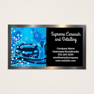 Automatisch wassen   Zeepbellen Visitekaartje