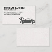 Automatisch winkelen | Auto moersleutel pictogram Visitekaartje (Voorkant / Achterkant)