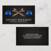 Automatisch winkelen | Wrenches | Mechanische Logo Visitekaartje (Voorkant / Achterkant)