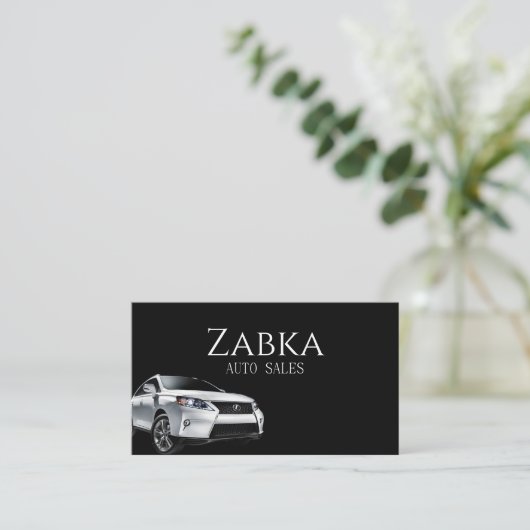 Automatische autoverkoop visitekaartje (Staand voorkant)