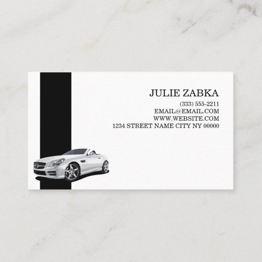 Automatische autoverkoop visitekaartje (Achterkant)