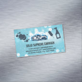 Automatische autowas- en schoonmaakdiensten magnetisch visitekaartje (Voorbeeld)