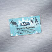 Automatische Autowasserij Schoonmaak Diensten Magnetisch Visitekaartje (Voorbeeld)