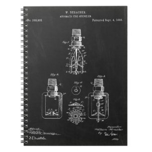 Automatische brandblusser, octrooi notitieboek