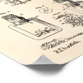 Automatische brandsproeier 1888 - Oude poster (Hoek)