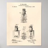 Automatische brandsproeier 1888 - Oude poster (Voorkant)