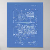 Automatische controller 1973 Patent Art Blueprint Poster (Voorkant)