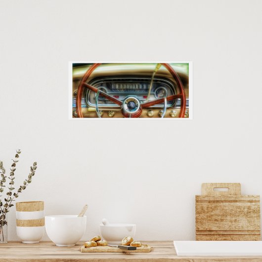 automatische dashboardafdrukken Poster (Keuken)