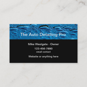 Automatische detailhandel en reinigingsservices visitekaartje