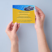Automatische detailing van waterdruppels flyer (Hand)