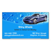 Automatische detailing van waterdruppels magnetisch visitekaartje (Voorkant)