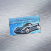 Automatische detailing van waterdruppels magnetisch visitekaartje (Voorbeeld)