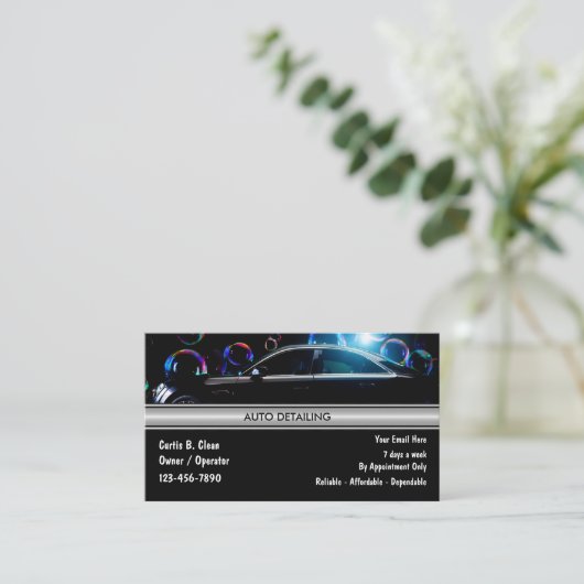 Automatische detaillering van moderne Visitekaartj Visitekaartje (Staand voorkant)