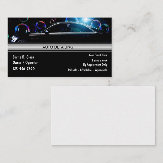 Automatische detaillering van moderne Visitekaartj Visitekaartje (Voorkant / Achterkant)