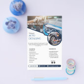 Automatische detailreinigingsservice flyer (Enkel)