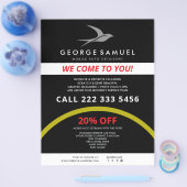 Automatische details | Auto Repair Shop Flying Bir Flyer (Enkel)